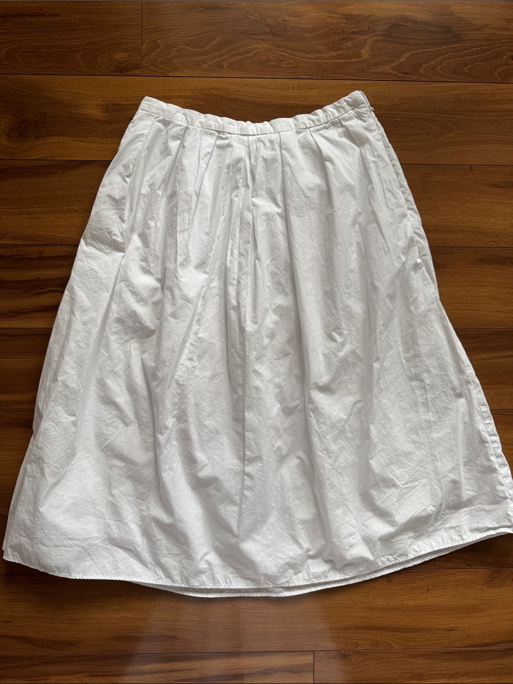 Banana Republic White Cotton Midi Skirt 12